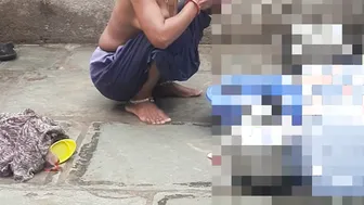 Punjabi Stepsister Soaping Her Body Naked In The Desi Village Bathroom