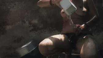 Stepbrother Spies On His Mamaji's Stepdaughter Bathing Naked Outside