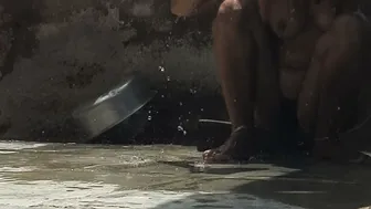 Stepbrother Spies On His Mamaji's Stepdaughter Bathing Naked Outside