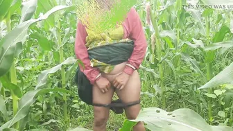 Daughter-In-Law Fingers Her Pussy In Field While Father-In-Law Watches