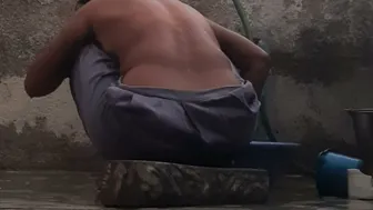 Married Desi Stepsister Strips Her Blouse For Stepbrother Before Shower