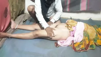 Devar Rubs Oil On Bhabhi's Pussy Giving Her A Full Body Rubdown Session