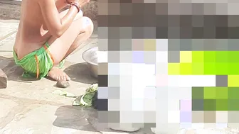 Indian Stepsister Caught Naked In Village Bathroom Getting Fingered Hard