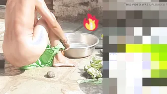Indian Stepsister Caught Naked In Village Bathroom Getting Fingered Hard