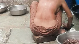 Desi Bhabhi Watching Her Devar Bathing Naked In The Open Forest Today