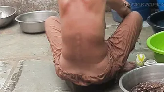 Desi Bhabhi Watching Her Devar Bathing Naked In The Open Forest Today