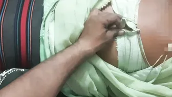 Desi Devar Applying Balm On Bhabhi's Waist Near Her Thick Ass At Night