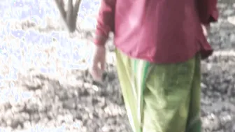 Indian Bhabhi Fingering Her Pussy In The Open Jungle Near The Fields