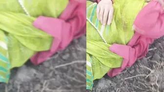 Indian Bhabhi Fingering Her Pussy In The Open Jungle Near The Fields