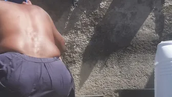 Desi Village Bhabhi Roaming In Forest Bathing Naked In Open Field Bathroom