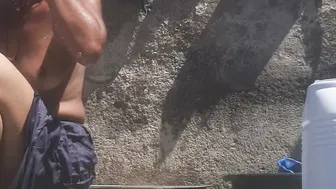 Desi Village Bhabhi Roaming In Forest Bathing Naked In Open Field Bathroom