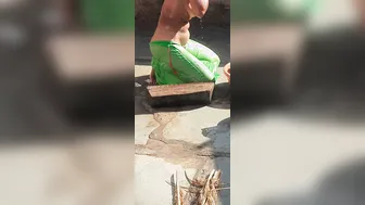 Indian Village Stepsister Bathing Naked In Desi Bathroom Caught Secretly