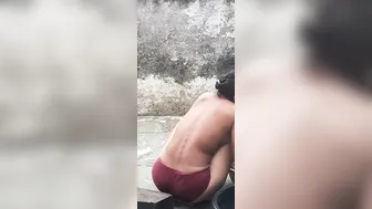Desi Stepsister Taking A Bath Naked In Village Bathroom Caught On Camera