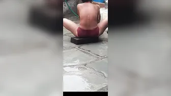 Desi Stepsister Taking A Bath Naked In Village Bathroom Caught On Camera