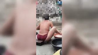 Desi Stepsister Taking A Bath Naked In Village Bathroom Caught On Camera