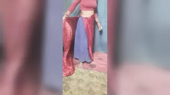 Desi Daughter-In-Law Seduces Father-In-Law Wearing Red Saree At Home