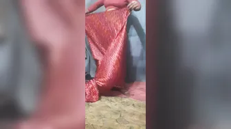 Desi Daughter-In-Law Seduces Father-In-Law Wearing Red Saree At Home