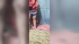 Desi Daughter-In-Law Seduces Father-In-Law Wearing Red Saree At Home