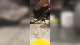 Desi Sister Soaps Her Curvy Body In Tiny Bathroom Before Dinner Time