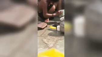 Desi Sister Soaps Her Curvy Body In Tiny Bathroom Before Dinner Time