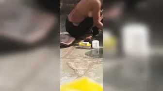 Desi Sister Soaps Her Curvy Body In Tiny Bathroom Before Dinner Time