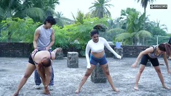 Desi Yoga Teacher Fucks All His Female Students Together In One Session