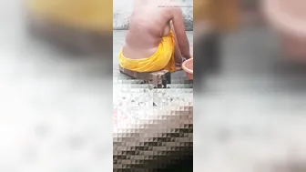 Indian Stepbrother Watches Stepsister Bathing In Open Bathroom Cam