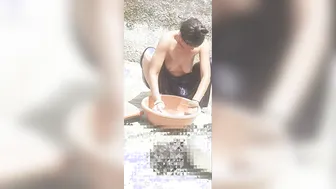 Stepbrother Spying On Stepsister Bathing In Open Bathroom Part Two