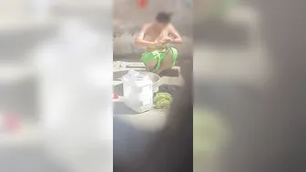 Desi Stepbrother Catches Older Stepsister Bathing In Open Bathroom