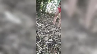 Newlywed Indian Bhabhi Shows Her Ass In Open Forest For Outdoor Sex