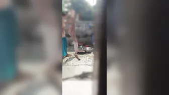 Punjabi Stepsister Bathing Outside Gets Watched By Stepbrother