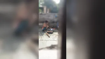 Punjabi Stepsister Bathing Outside Gets Watched By Stepbrother