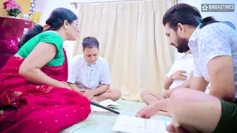 Indian Teacher Gets Gangbanged By Three Students And Swallows Their Loads