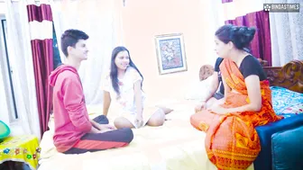 Desi Stepson Chooses Between Stepmom Stepsister And Maid For Rough Sex