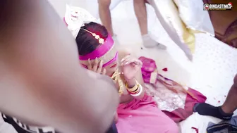 Punjabi Bride's Wedding Night Turns Into Wild Gangbang With Four Men