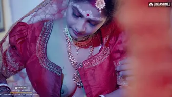 Desi Bride's First Wedding Night With Husband Ends In Hardcore Fucking