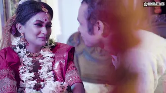 Desi Bride's First Wedding Night With Husband Ends In Hardcore Fucking