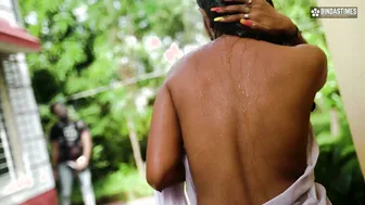 Desi Newlywed Takes An Outdoor Shower And Gets Fucked By Husband's Friend
