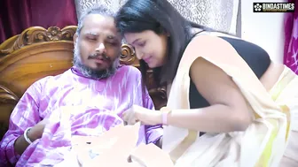 Indian Bhabhi With Huge Tits Makes The Old House Owner Rock Hard And Horny