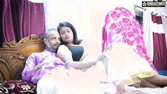 Indian Bhabhi With Huge Tits Makes The Old House Owner Rock Hard And Horny