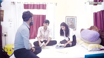 Indian Schoolgirl Takes Two Cocks At Once And Gets Her Face Covered In Cum