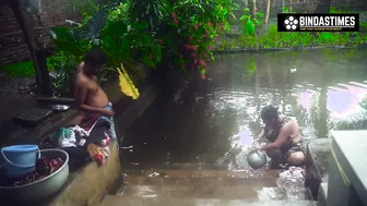 Indian Washerwoman Bhabhi Pushed Into Water And Fucked By Him Outdoors