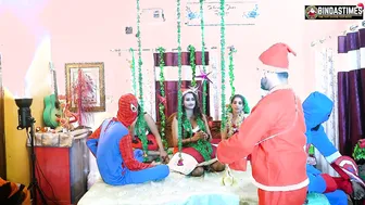 Indian Pornstars Getting Gangbanged By Four Guys During Christmas Party