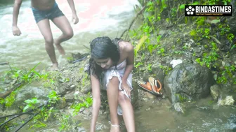Indian Girl Sudipa Having Sex At Waterfall And Swallowing Cum In Her Mouth