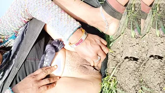 Desi Bhabhi Fingered By Brother-In-Law Outdoors In Village Farm