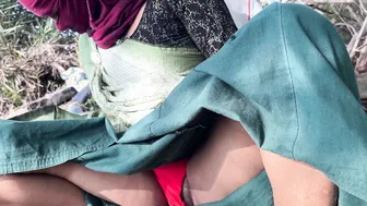 Indian Girlfriend Enjoys Outdoor Sex Under Trees Wearing Salwar Kameez