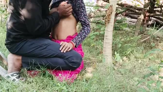 Desi Couple Sneaks Into The Jungle For A Risky Outdoor Fuck Session
