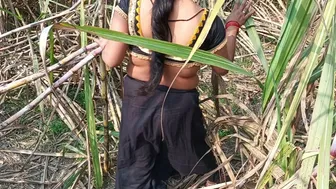 Desi Wife Bent Over In Sugarcane Field Taking It Deep From Her Husband