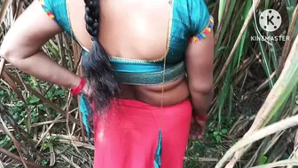 Indian Couple Sneaking Outside For Raw Sex In The Sugarcane Patches