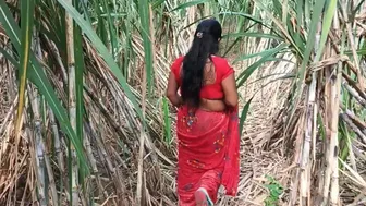 Indian Stepson Catching His Stepmom Alone In The Sugarcane Farmland